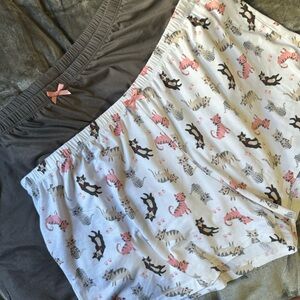 Hanes Gray Cat 2 pack Pajama Shorts